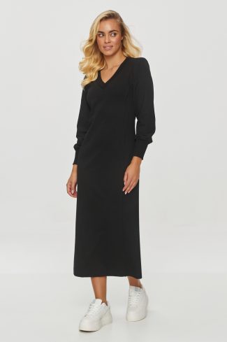 1038678 Black Daydress in Day Dresses with Cotton and Spandex