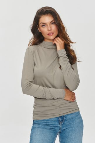 Green Blouse in Women`s Blouses, Tunics with Spandex and Viscose