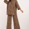 Beige Set in Pants, Trousers, Shorts with Spandex and Polyester