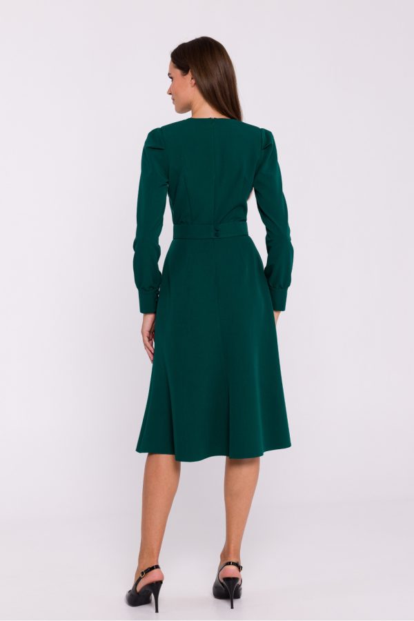 Green Daydress in Day Dresses with Spandex, Polyester and Viscose