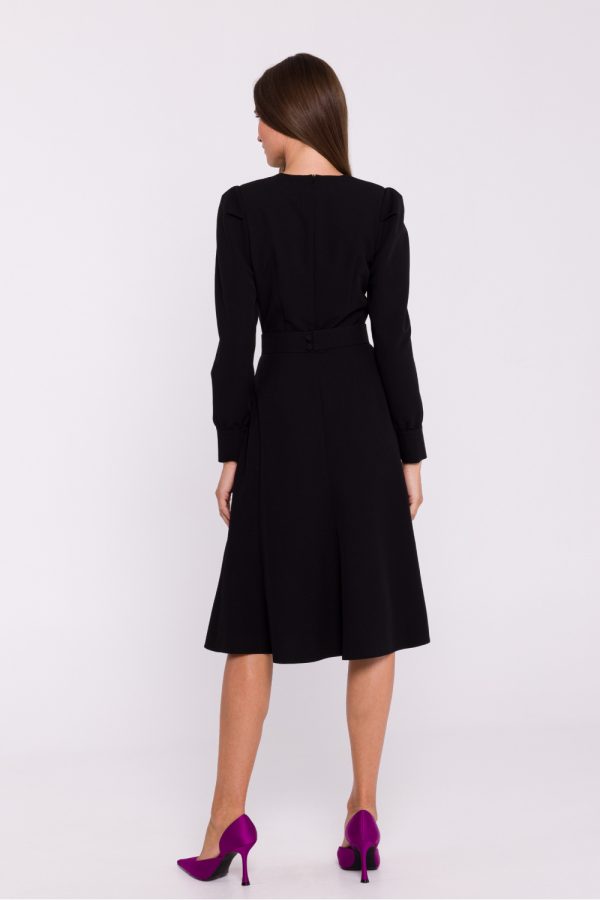 Black Daydress in Day Dresses with Spandex, Polyester and Viscose