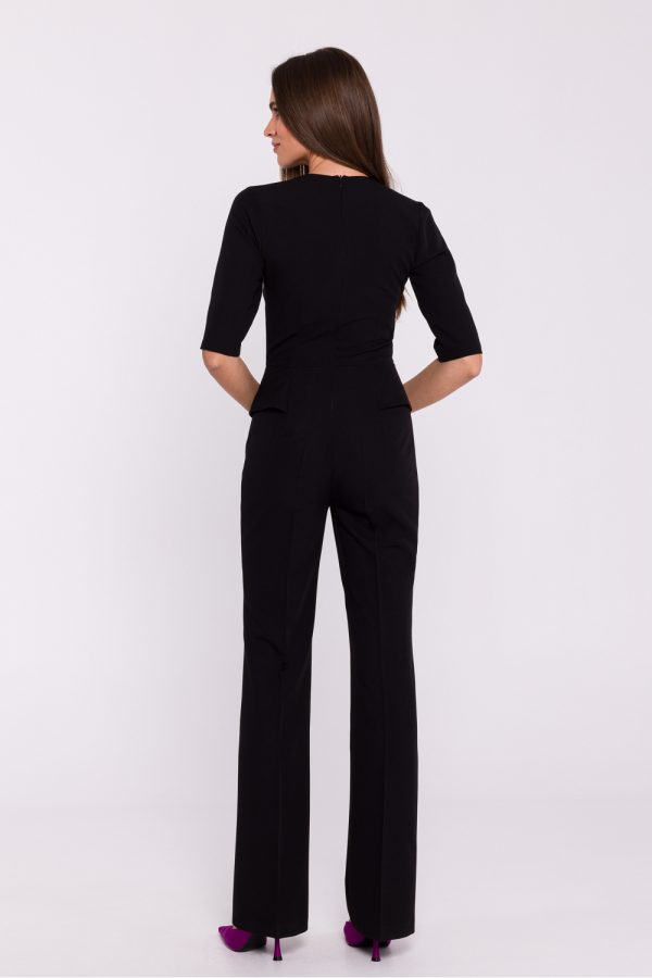 Black Suit in Playsuits For Women with Spandex, Polyester and Viscose