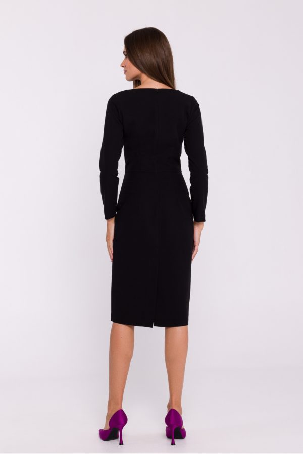 Black Daydress in Day Dresses with Spandex, Polyester and Viscose