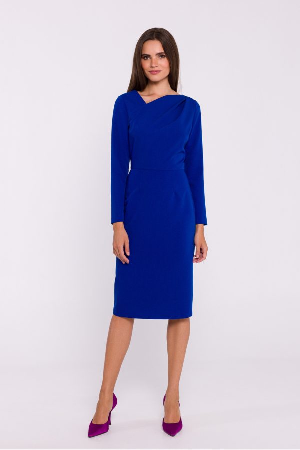 Blue Daydress in Day Dresses with Spandex, Polyester and Viscose