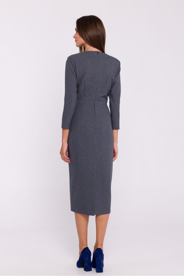 Grey Daydress in Day Dresses with Spandex and Polyester