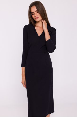 Black Daydress in Day Dresses with Spandex and Polyester