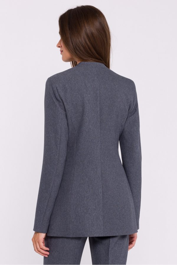 Grey Jacket in Jackets, Vests For Women with Spandex and Polyester