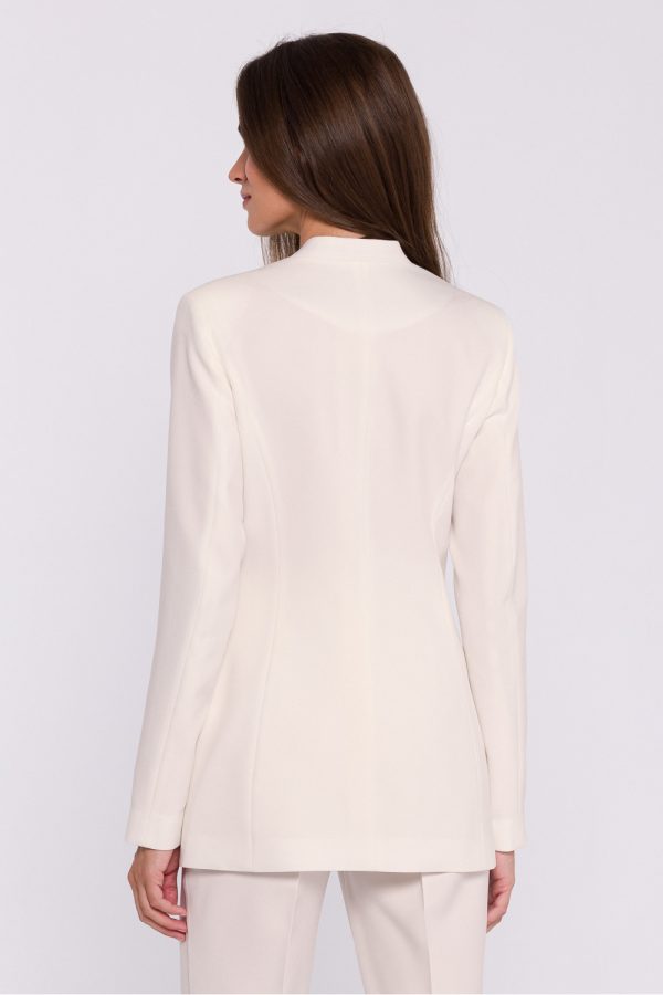 Beige Jacket in Jackets, Vests For Women with Spandex and Polyester