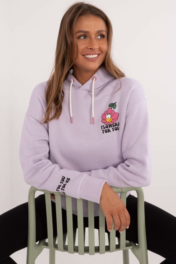 Violet Sweatshirt in Sweatshirts For Women with Polyamide, Polyester and Viscose