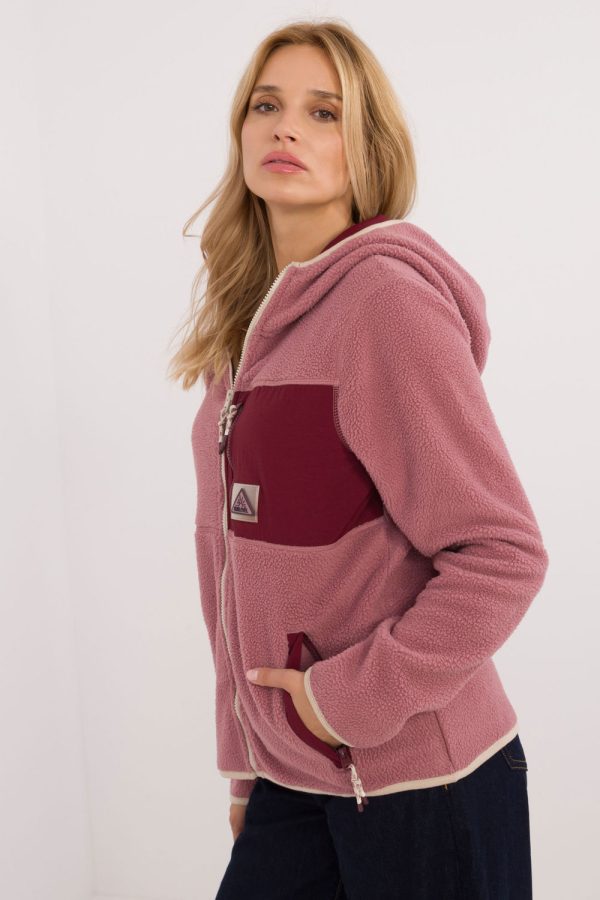 Pink Sweatshirt in Sweatshirts For Women with Polyester