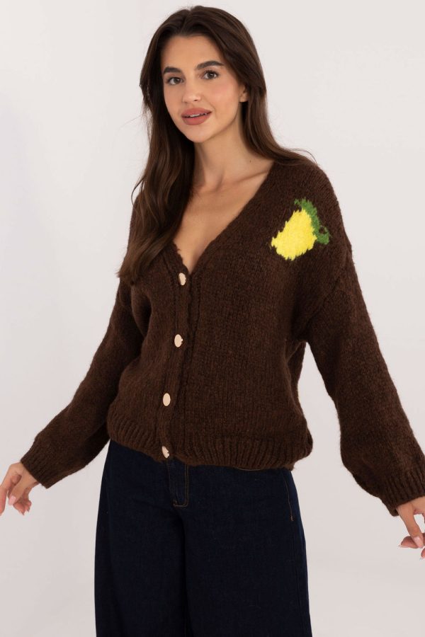 brown Cardigan model 200481 Italy Moda