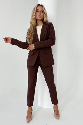 Brown Jacket in Jackets, Vests For Women with Cotton, Spandex and Polyester
