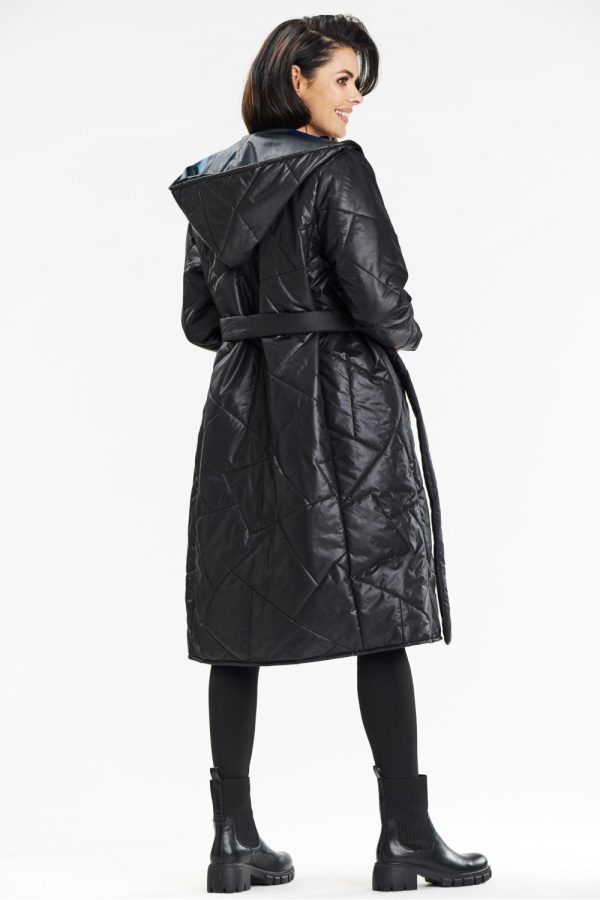 Black Coat in Women`s Coats, Jackets with Polyester