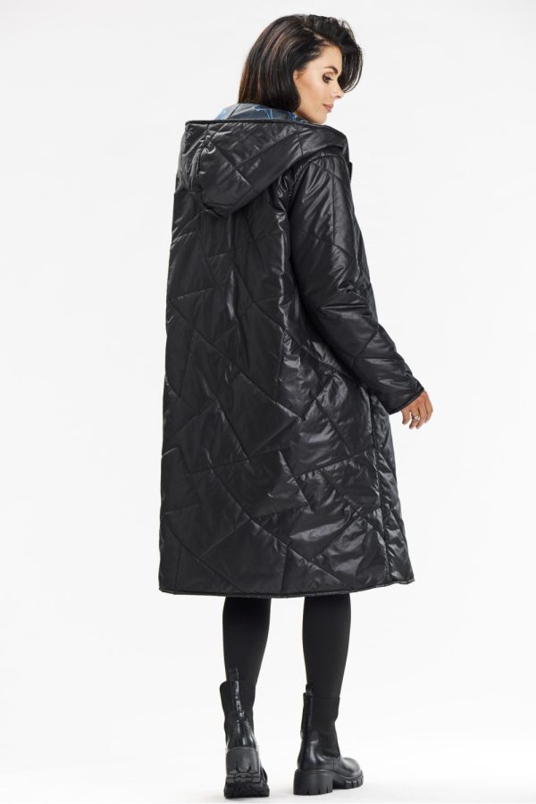 Black Coat in Women`s Coats, Jackets with Polyester