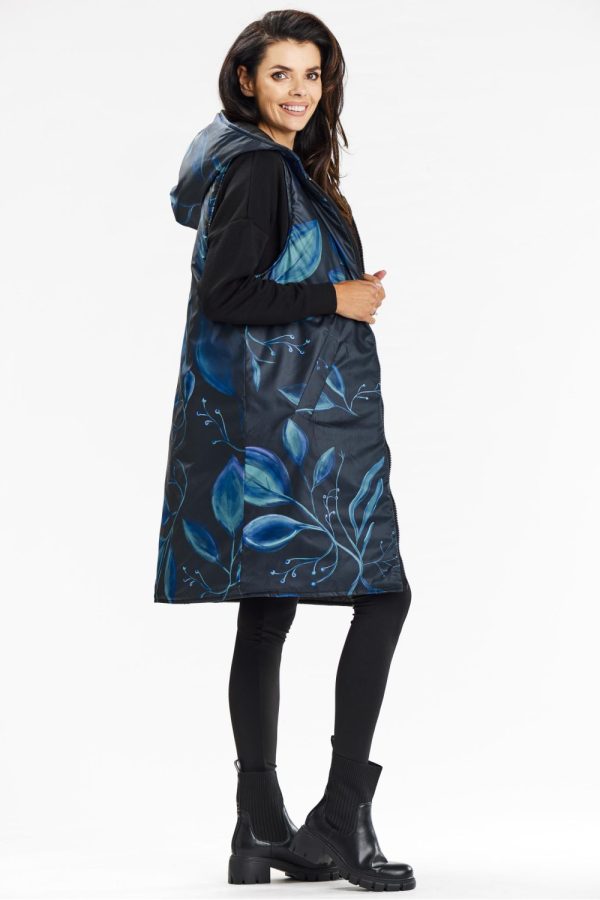 Black Gilet in Women`s Coats, Jackets with Polyester