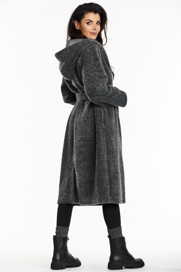 Grey Coat in Women`s Coats, Jackets with Polyester