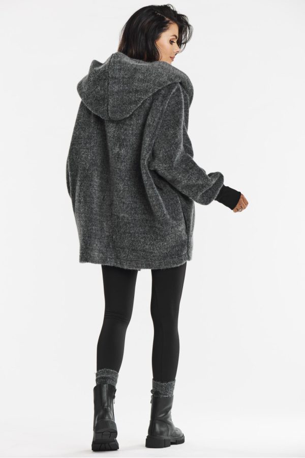 Grey Coat in Women`s Coats, Jackets with Polyester