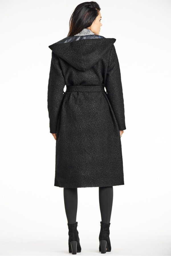 Black Coat in Women`s Coats, Jackets with Polyester