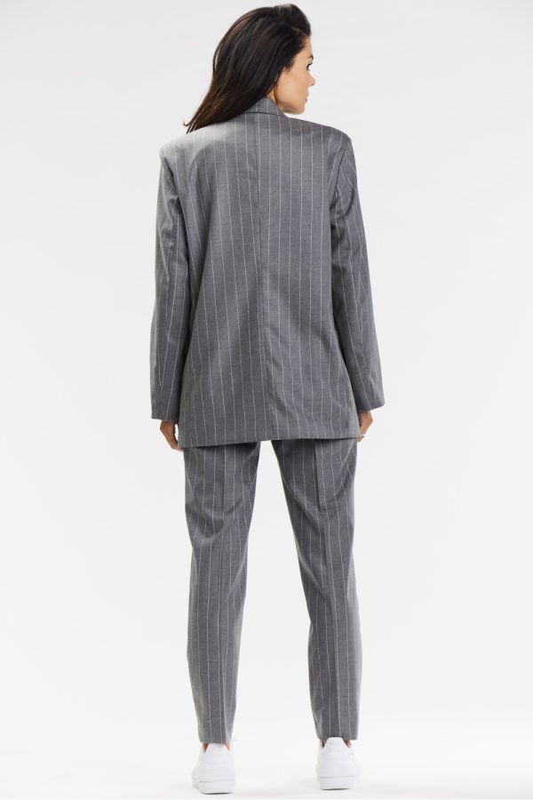 Grey Jacket in Jackets, Vests For Women with Polyester, Rayon and Spandex