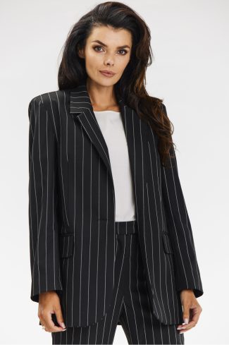 Black Jacket in Jackets, Vests For Women with Polyester, Rayon and Spandex