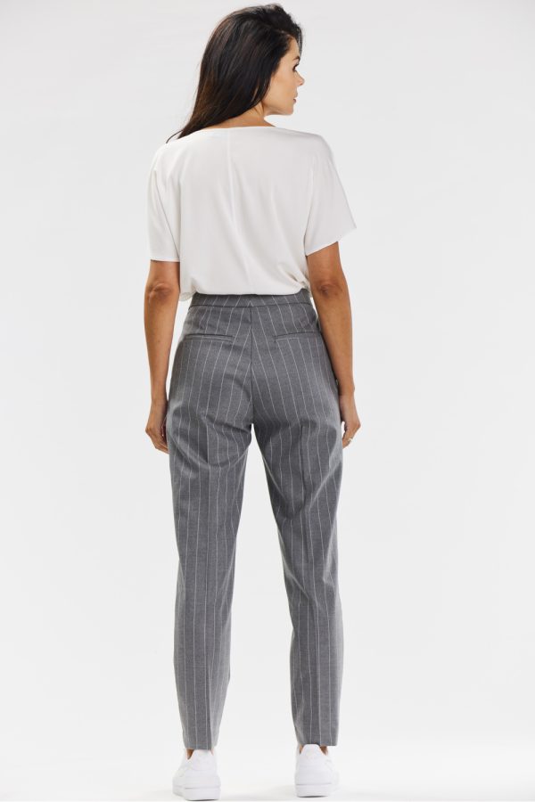 Grey Women Trousers in Pants, Trousers, Shorts with Polyester, Rayon and Spandex