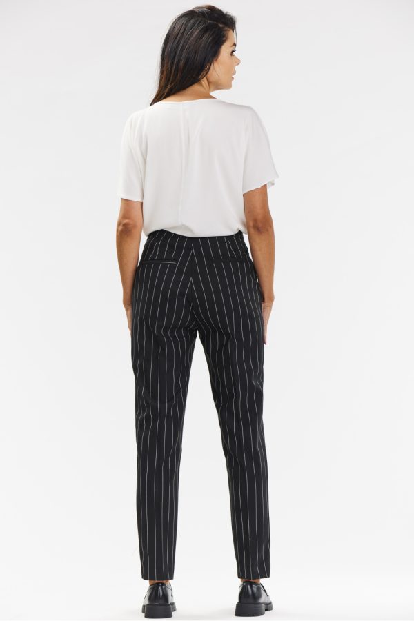 Black Women Trousers in Pants, Trousers, Shorts with Polyester, Rayon and Spandex