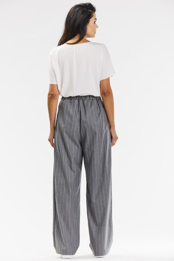 Grey Women Trousers in Pants, Trousers, Shorts with Polyester, Rayon and Spandex