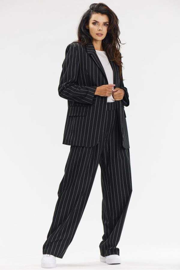 Black Women Trousers in Pants, Trousers, Shorts with Polyester, Rayon and Spandex
