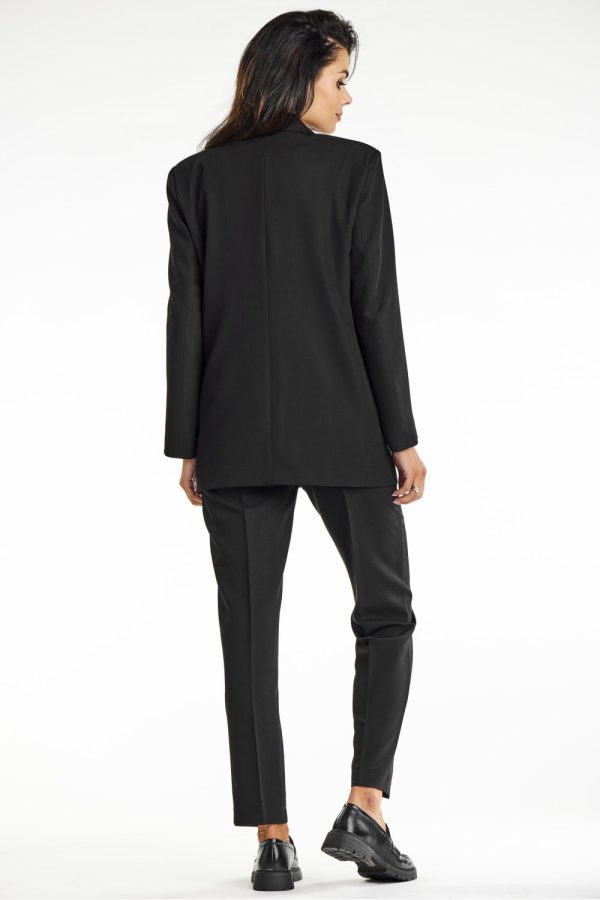 Black Jacket in Jackets, Vests For Women with Spandex, Polyester and Viscose