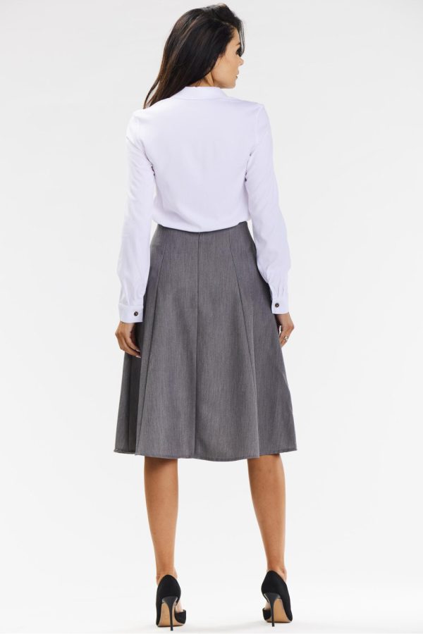 Grey Skirt in Skirts with Spandex, Polyester and Viscose