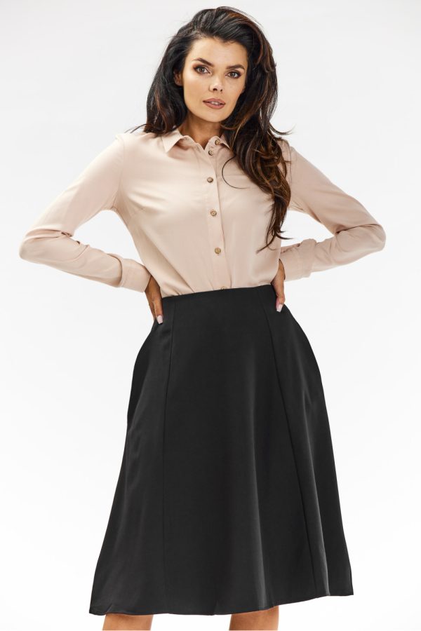 Black Skirt in Skirts with Spandex, Polyester and Viscose