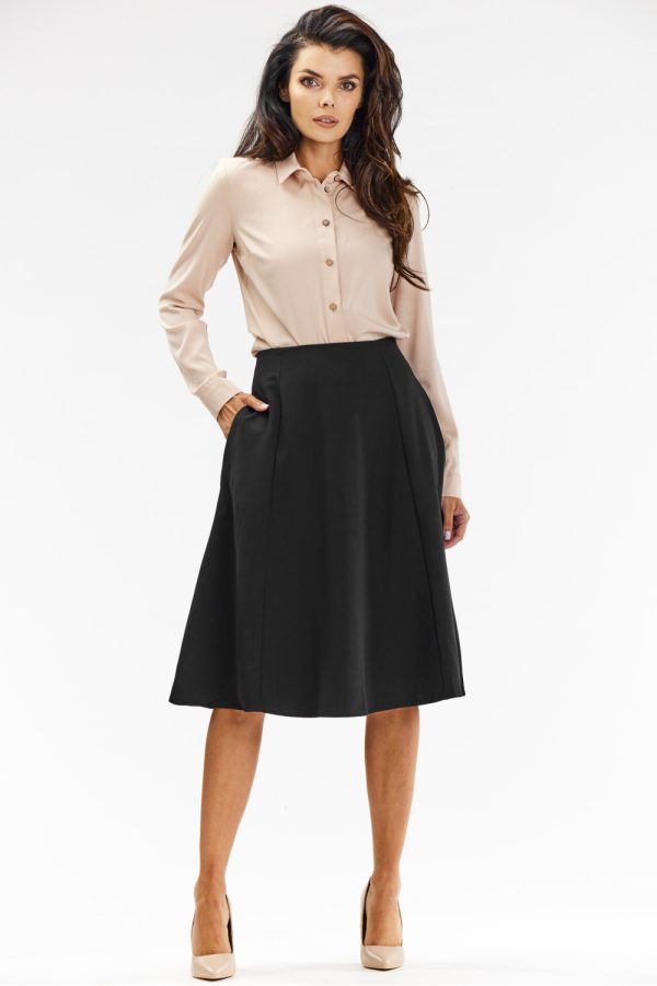 Black Skirt in Skirts with Spandex, Polyester and Viscose