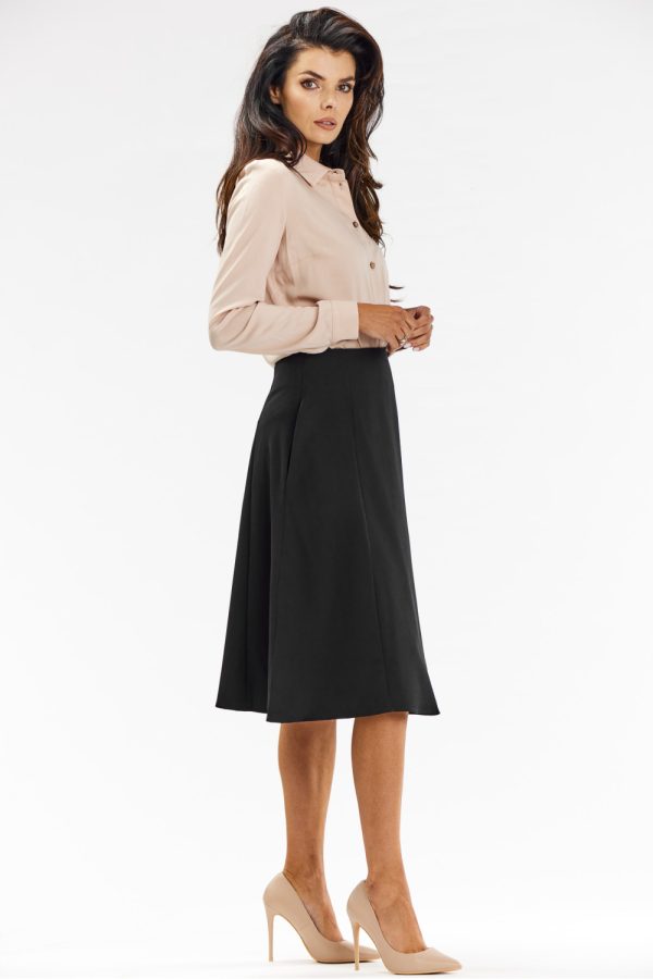 Black Skirt in Skirts with Spandex, Polyester and Viscose