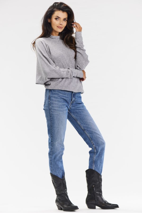 Grey Turtleneck in Sweaters, Pullovers, Jumpers, Turtlenecks, Boleros, Shrugs with Polyester, Spandex and Viscose