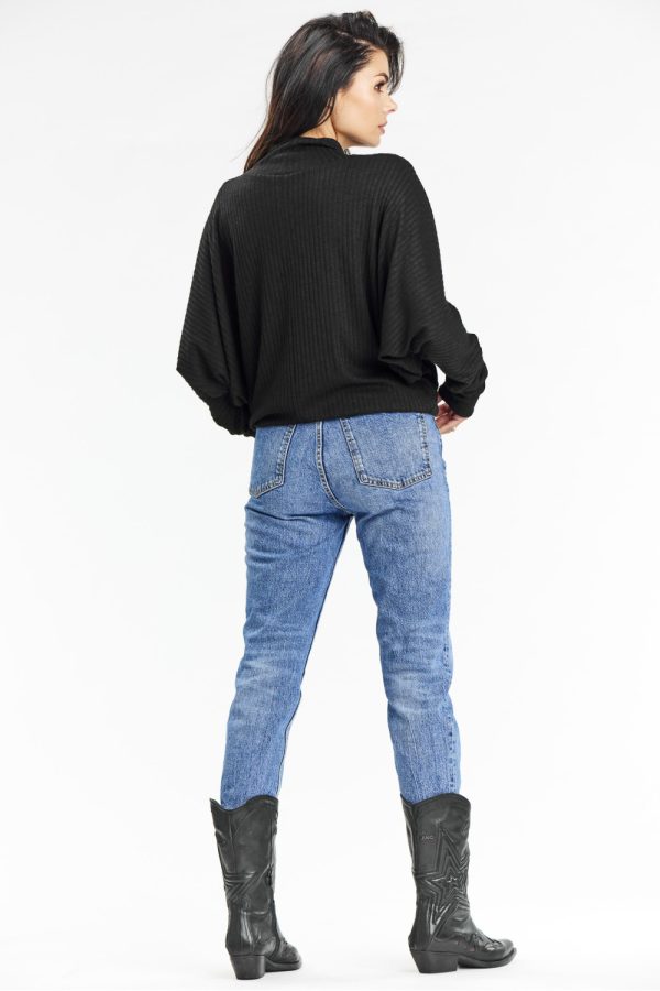 Black Turtleneck in Sweaters, Pullovers, Jumpers, Turtlenecks, Boleros, Shrugs with Polyester, Spandex and Viscose