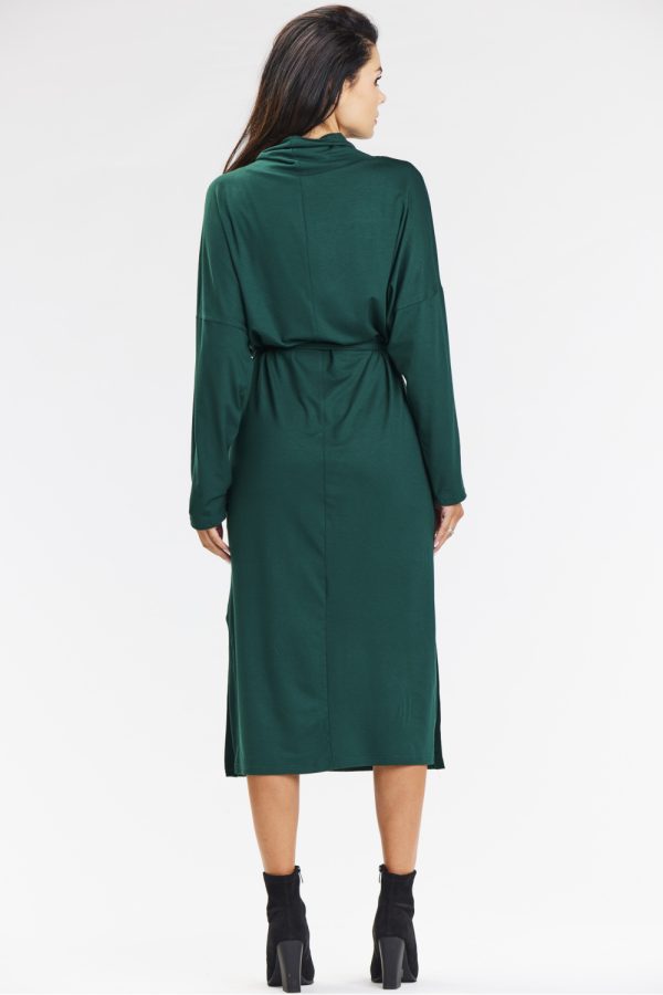 Green Daydress in Day Dresses with Spandex and Viscose