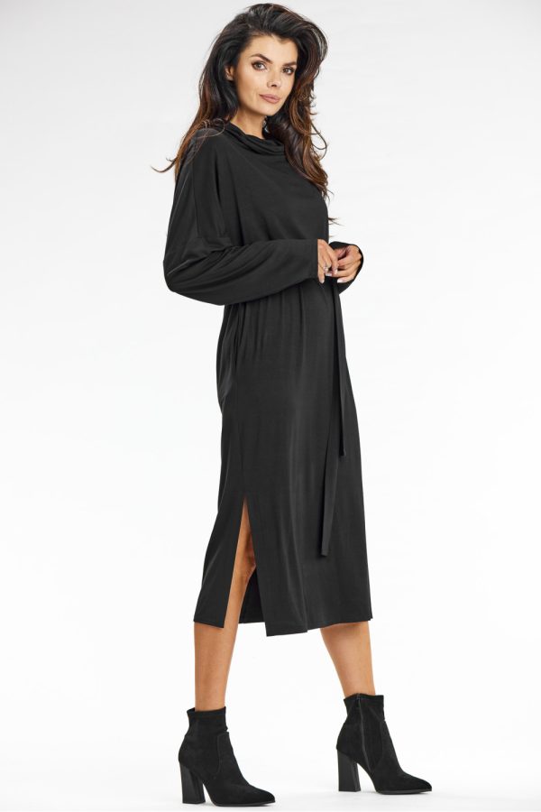 Black Daydress in Day Dresses with Spandex and Viscose