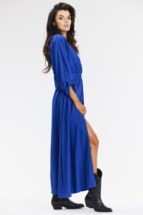 Blue Daydress in Day Dresses with Spandex and Viscose