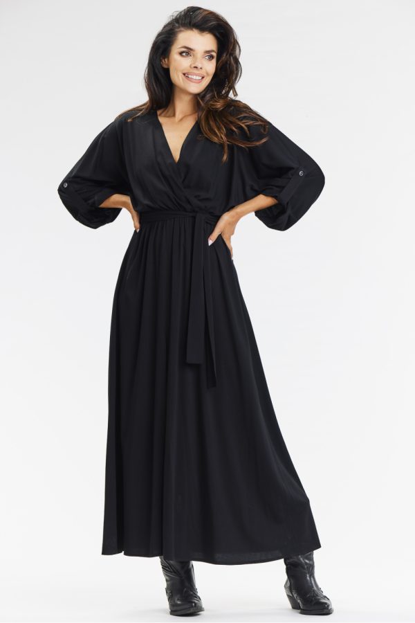 Black Daydress in Day Dresses with Spandex and Viscose