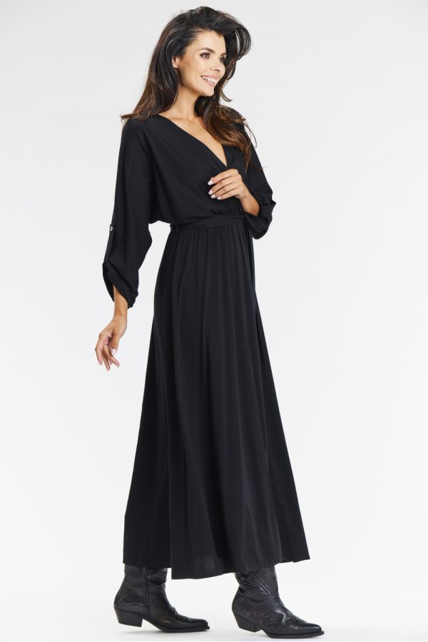 Black Daydress in Day Dresses with Spandex and Viscose