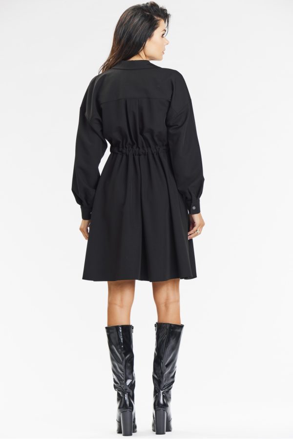 Black Daydress in Day Dresses with Spandex, Polyester and Viscose