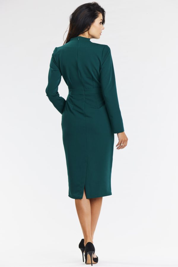 Green Daydress in Day Dresses with Spandex, Polyester and Viscose