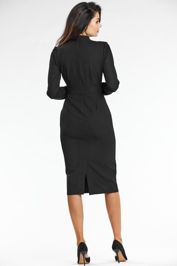 Black Daydress in Day Dresses with Spandex, Polyester and Viscose