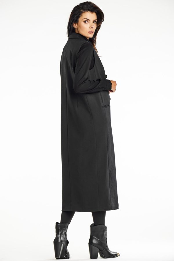 Black Gilet in Jackets, Vests For Women with Spandex, Polyester and Viscose