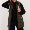 Green Gilet in Women`s Coats, Jackets with Polyester