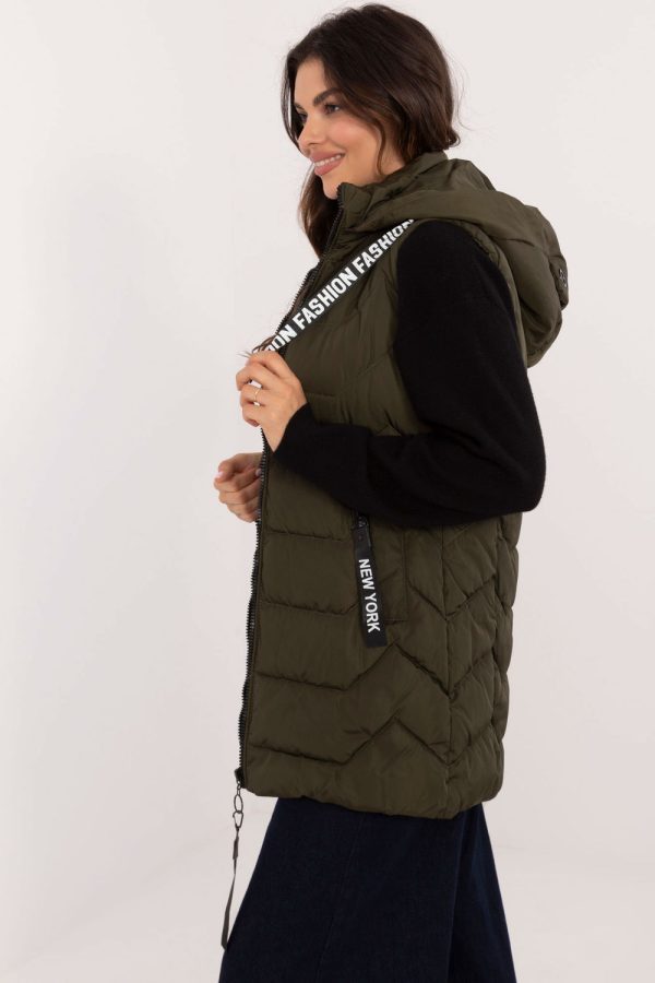 Green Gilet in Women`s Coats, Jackets with Polyester