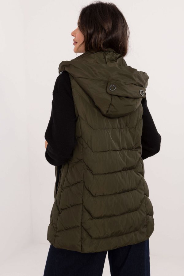 Green Gilet in Women`s Coats, Jackets with Polyester