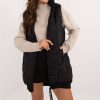 Black Gilet in Women`s Coats, Jackets with Polyester