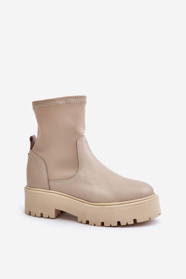 beige Boots model 201000 Step in style