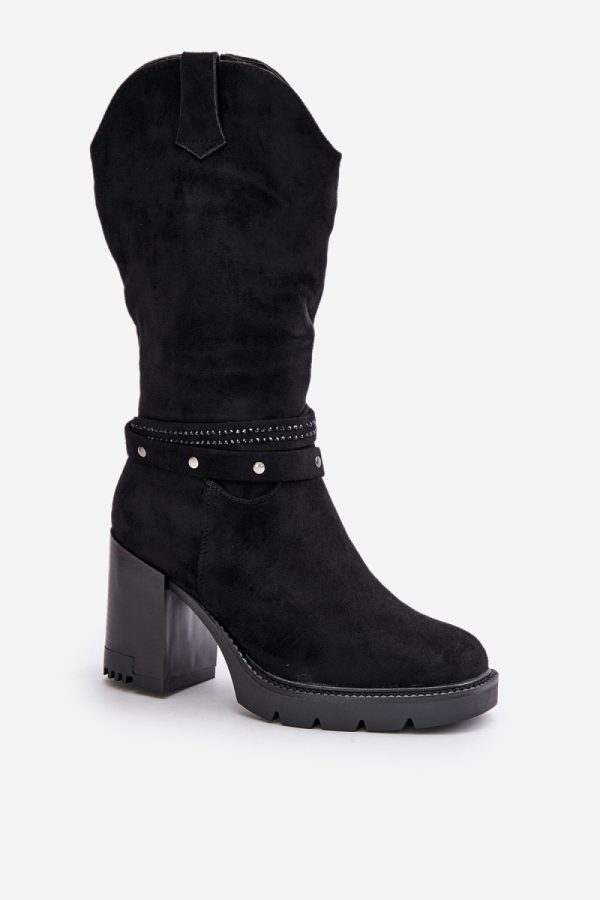 black Heel boots model 201023 Step in style